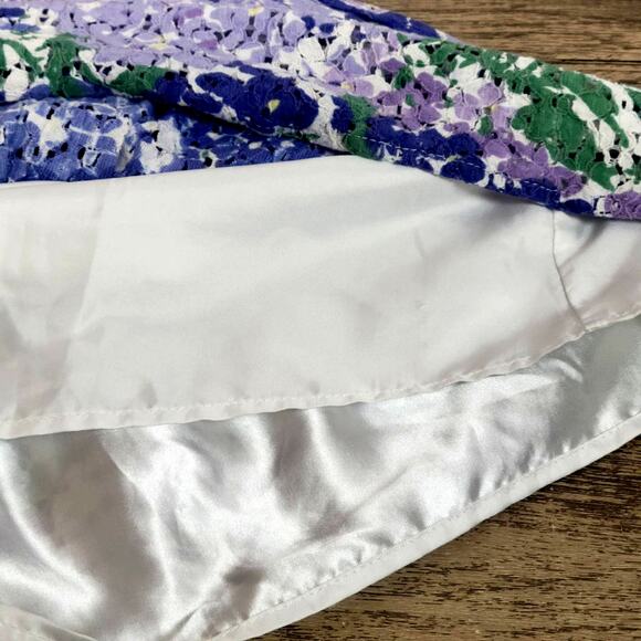 Children's Place Purple Floral Print Lace Dress Size 4T - Picture 7 of 9